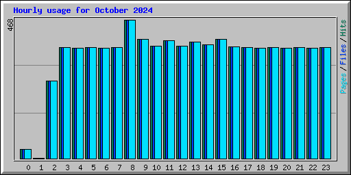 Hourly usage for October 2024